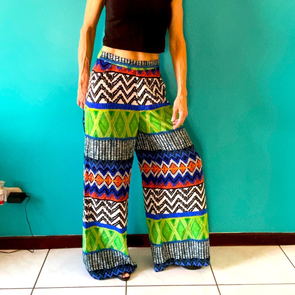 Gianni Bini wild palazzo pants sz S